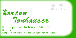 marton tonhauser business card